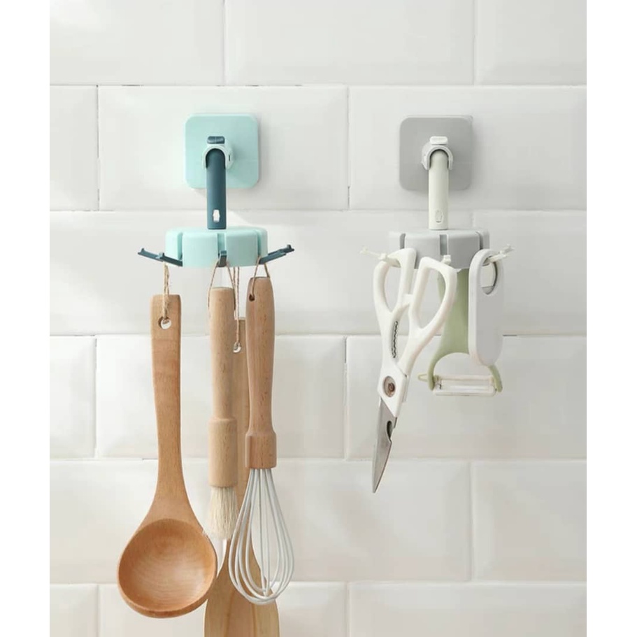 Tesa Kitchen Utensil Holder - Self-Adhesive Wall Mount, No Drill Needed, White
