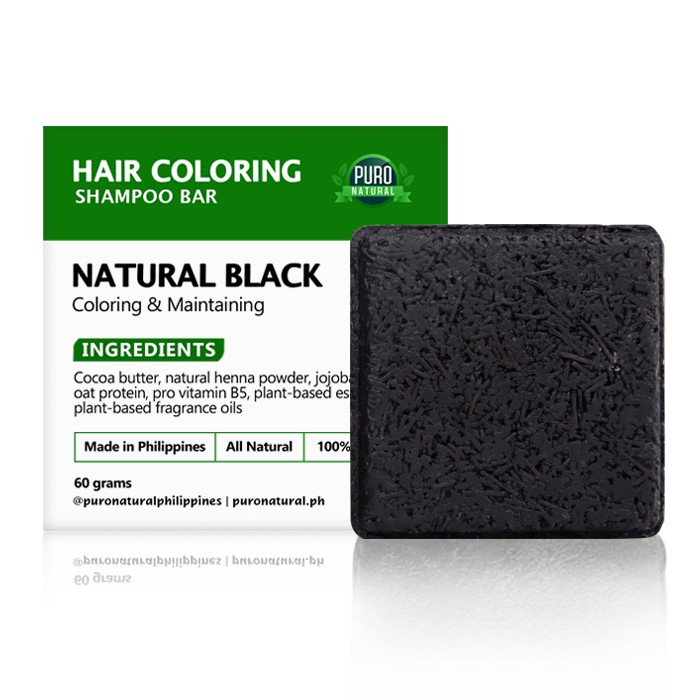 Puro Natural Black Hair darkening shampoo Bar 60g Shopee Philippines