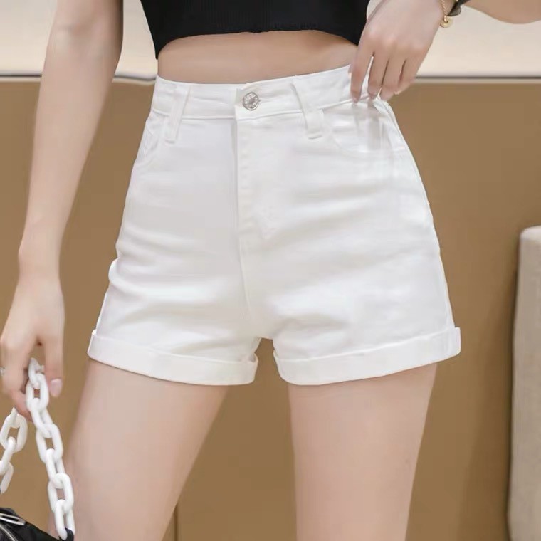 WHITE shorts for women/high waist