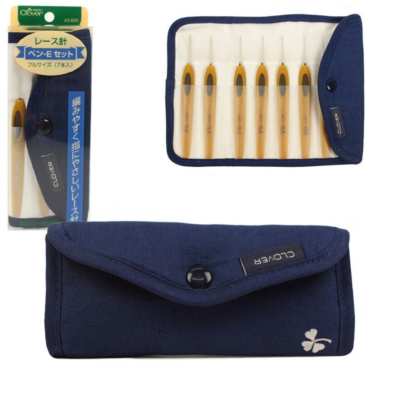 Hakpen/clover Knitting Needle Soft Touch Steel/Lace set Shopee