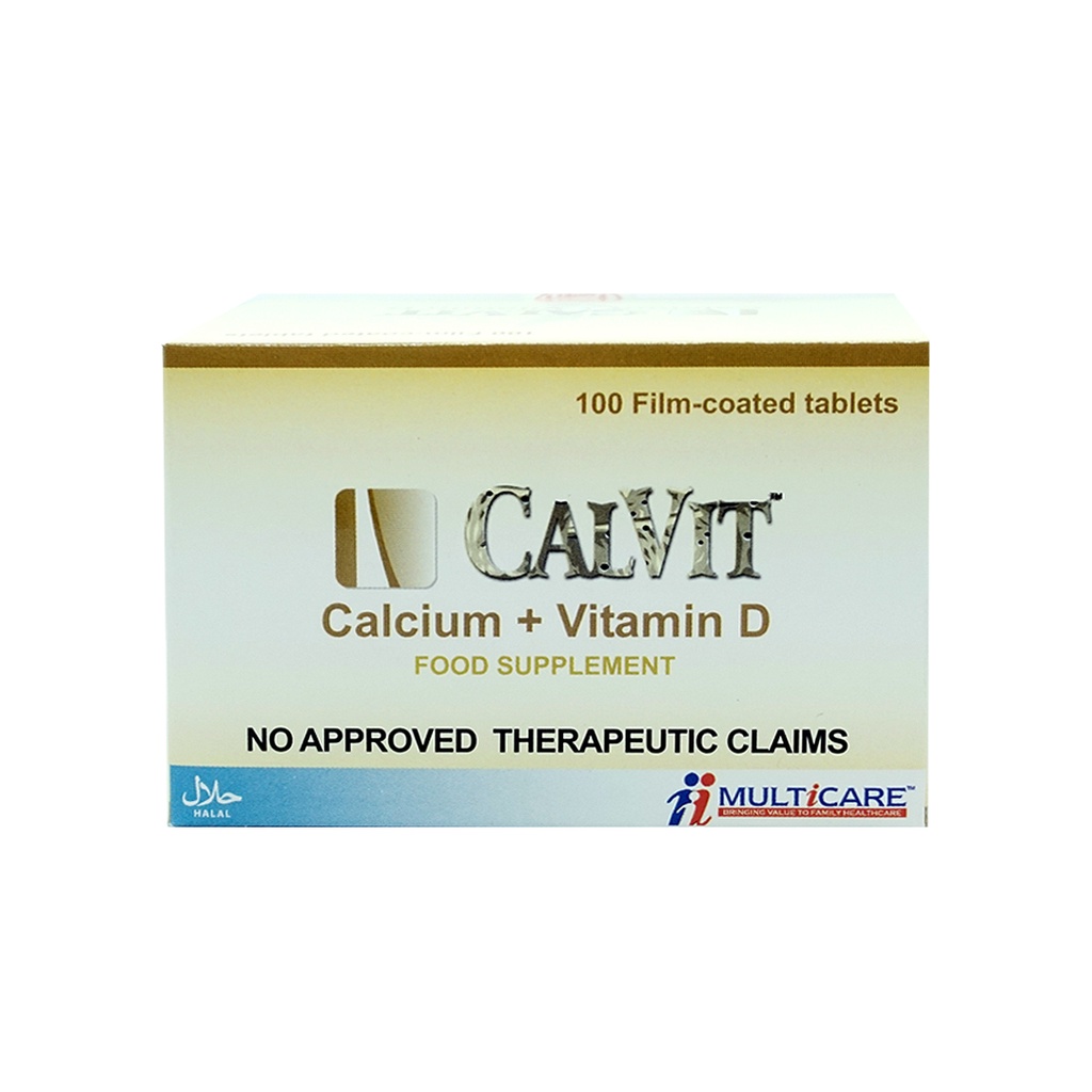 Calvit Calcium+Vitamin D film-coated tablets (10 pcs/pack) | Shopee ...