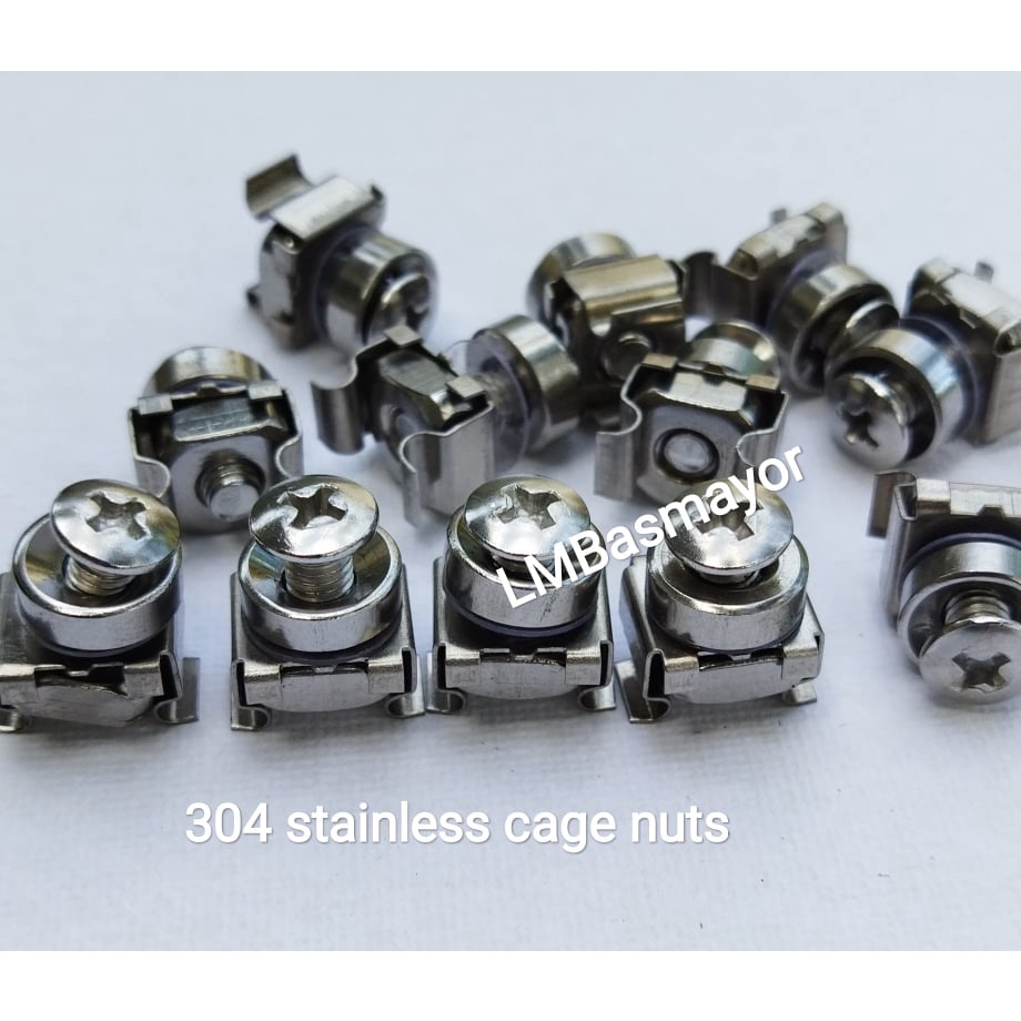 10pcs M6 Rack Mount Cage Nut Network Server Cabinet Cage Nuts | Shopee ...