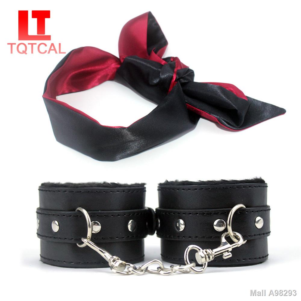 ∋☂exotic Sex Toys Women Pu Leatherhandcuffs Ankle Cuff Blindfold Eye Mask Bdsm Bondage 