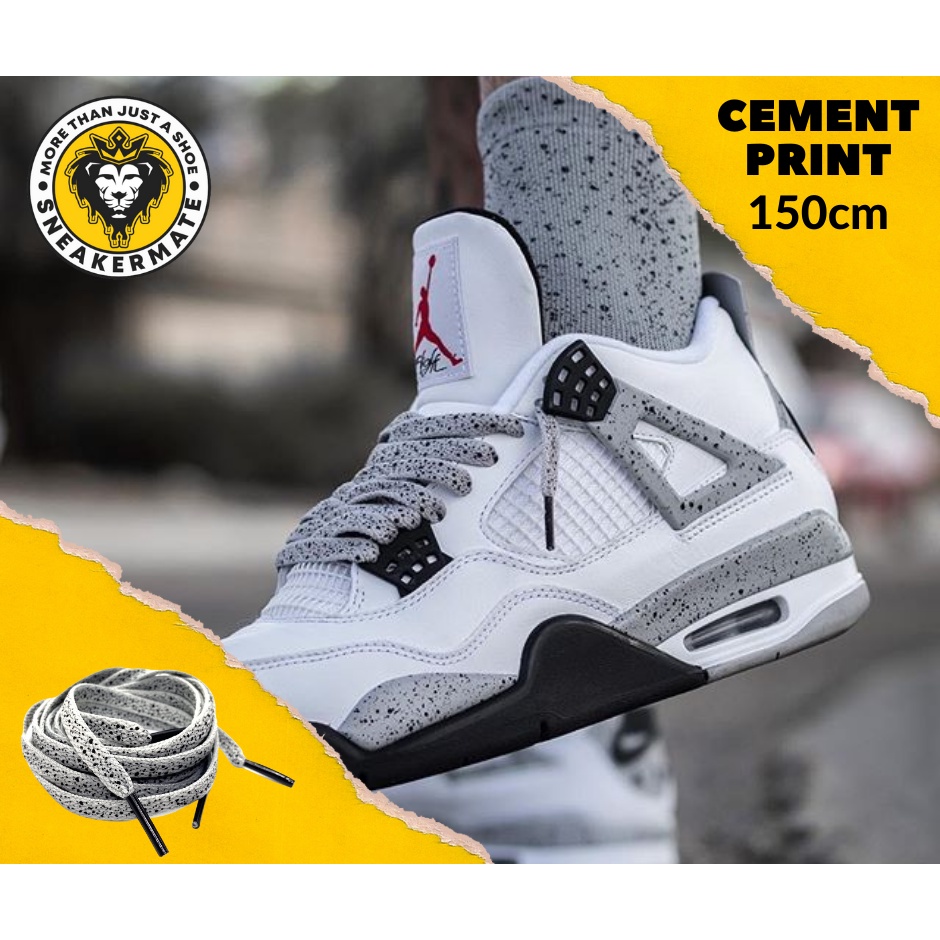 Jordan 4 hotsell cement laces