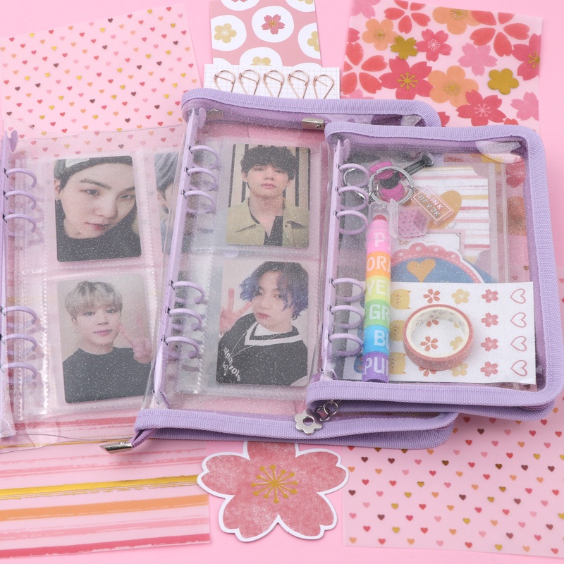 Mini Zippered Glitter Kpop Photocard Binder, Kpop Collect Book, Korean  Stationery, Cute Gifts, Photocard Binder, Kpop Album 