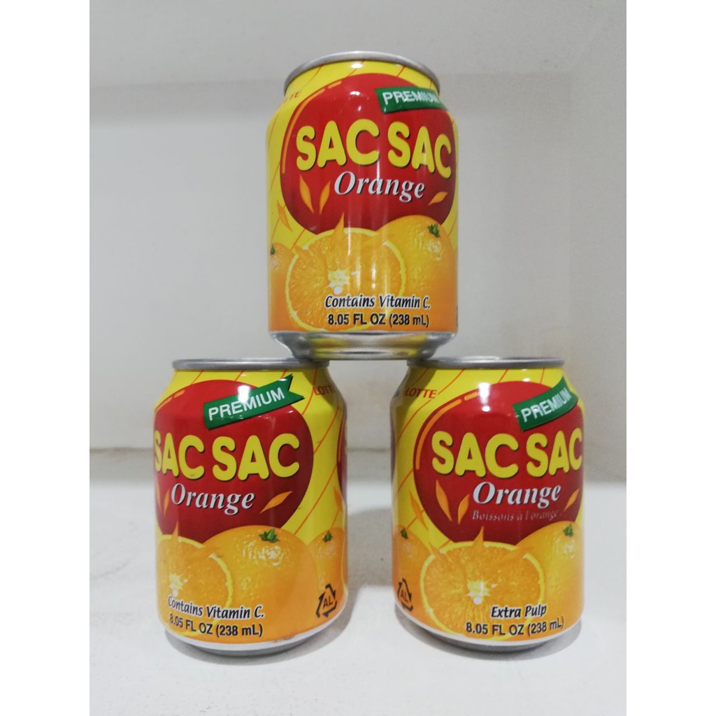 Lotte Sac Sac Orange Juice 238ml Shopee Philippines