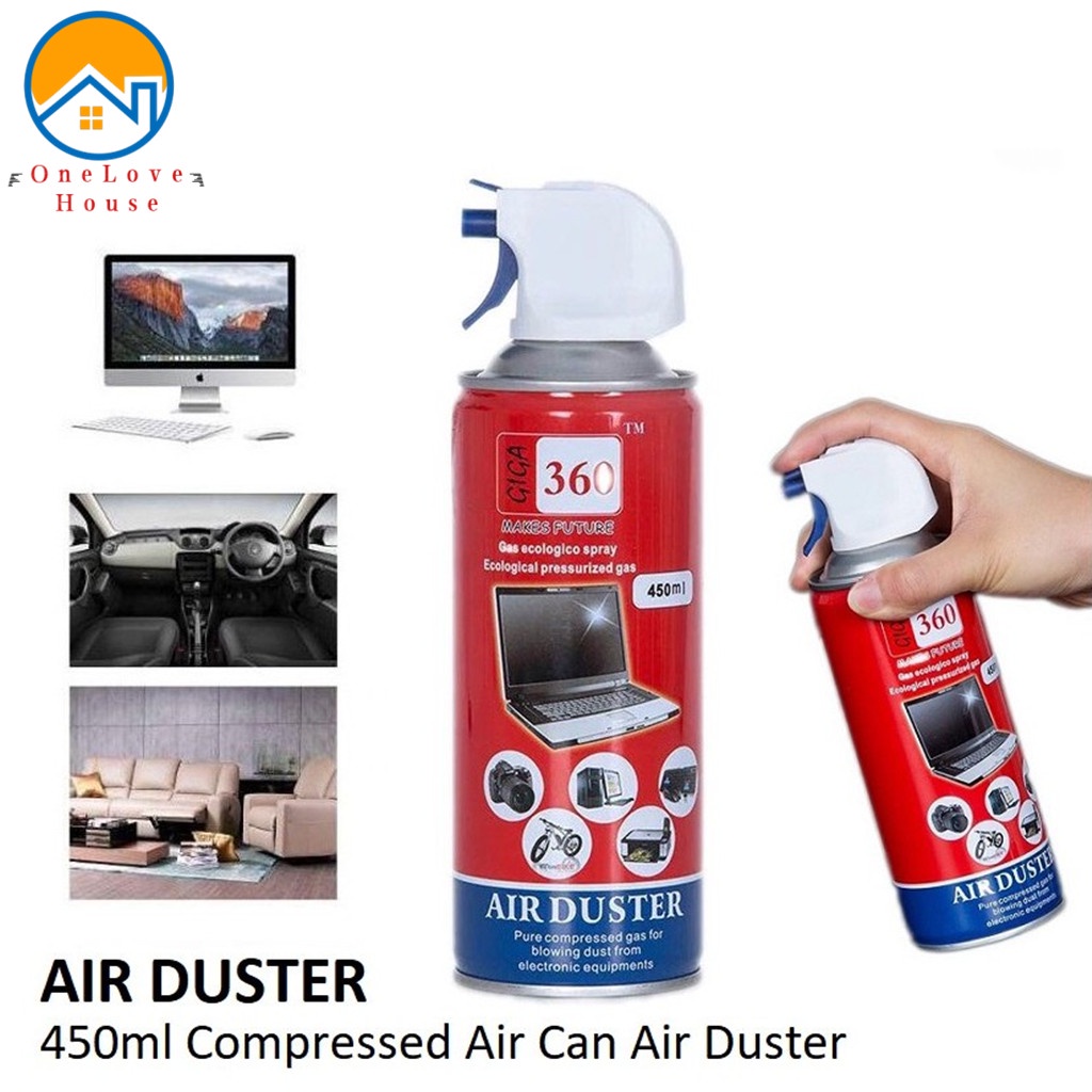 Giga360 Air Duster 15oz/450ml Compressed Air Can for PC Laptop | Shopee ...