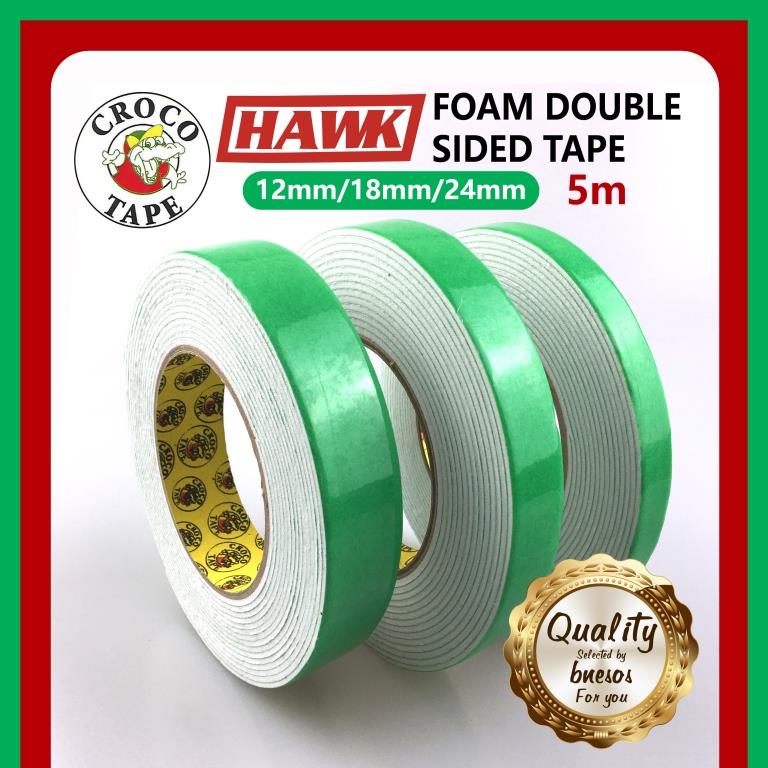 CROCODILE DOUBLE SIDED FOAM TAPE 3/4 X 5M