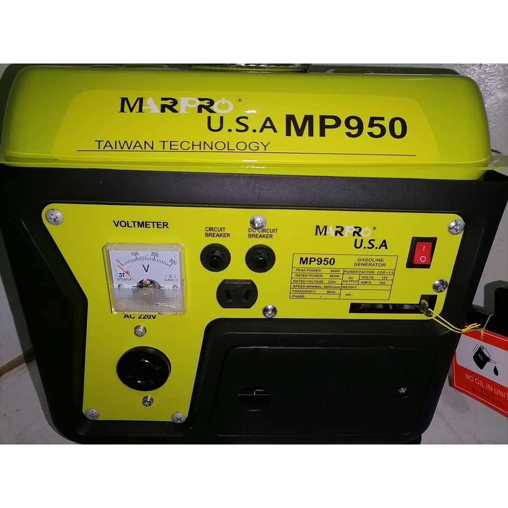 MARPRO PORTABLE GENERATOR 950watts | Shopee Philippines