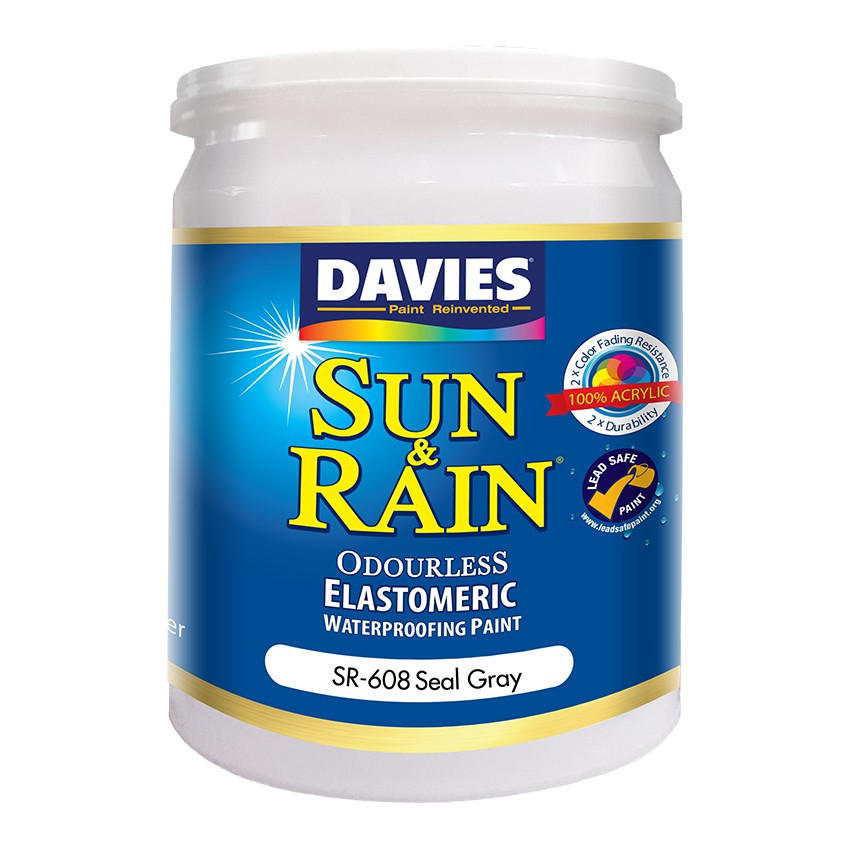 Davies Sun And Rain Elastomeric Water Proofing Paint Seal Gray (Sr-608 ...