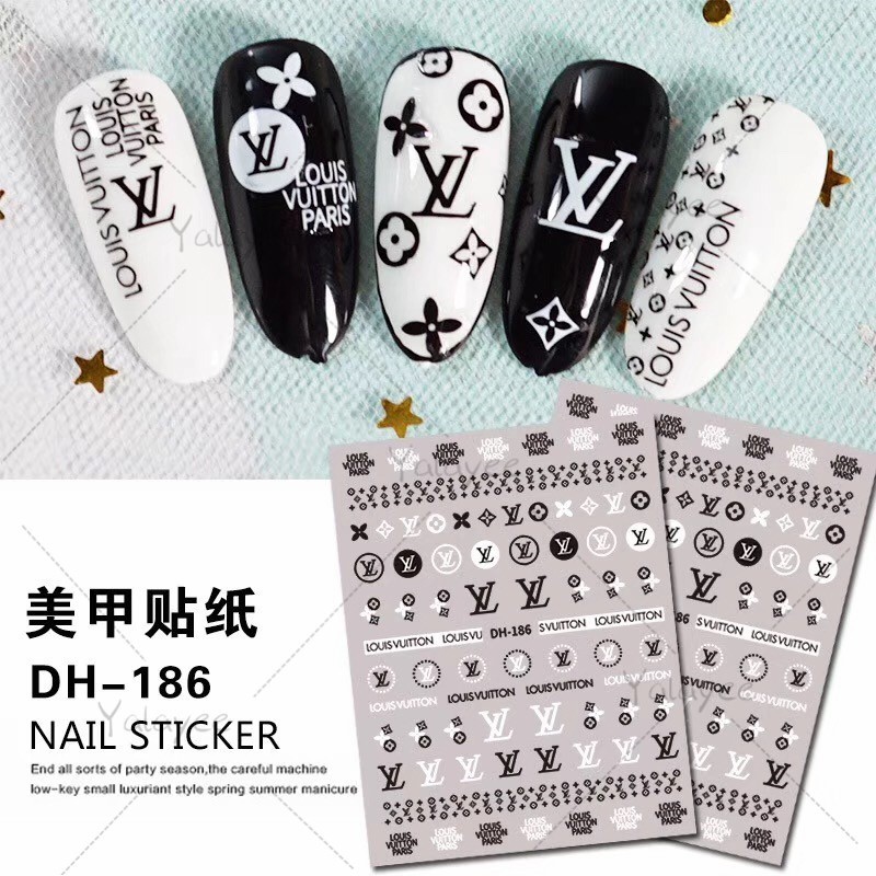 lv nail art stickers