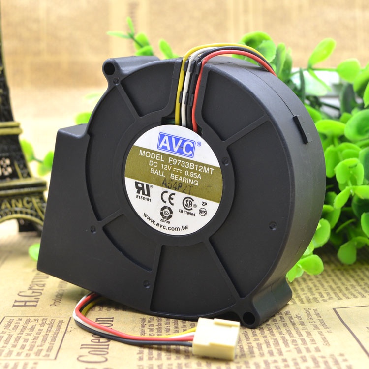 AVC 9733 9cm Blower Turbo Fan 12V 0.95A Pair Hole 100MM F9733B12MT ...