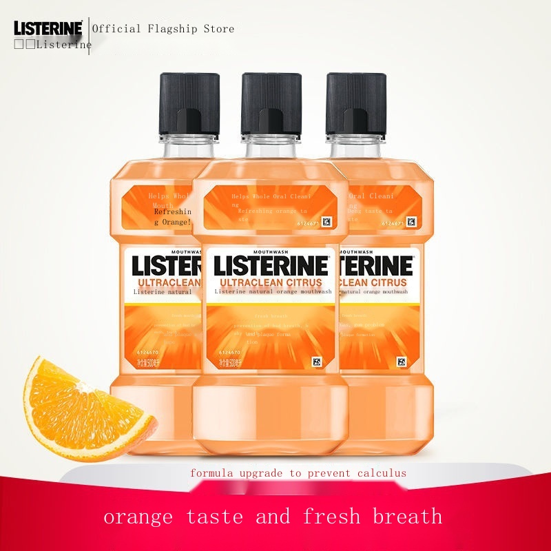 Pangmouthwash ☌Ang bagong listahan na Listerine orange flavor na mouthwash ay nagpapababa ng