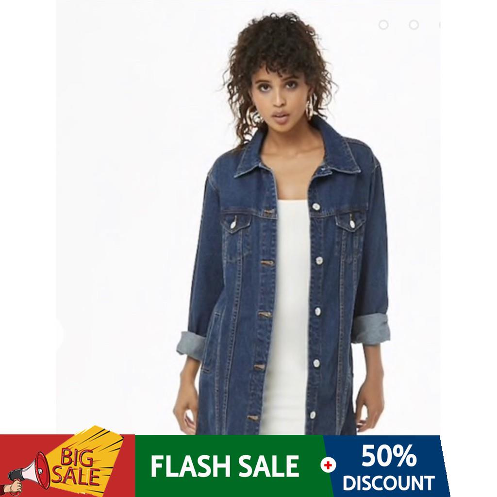 Longline denim clearance jacket forever 21