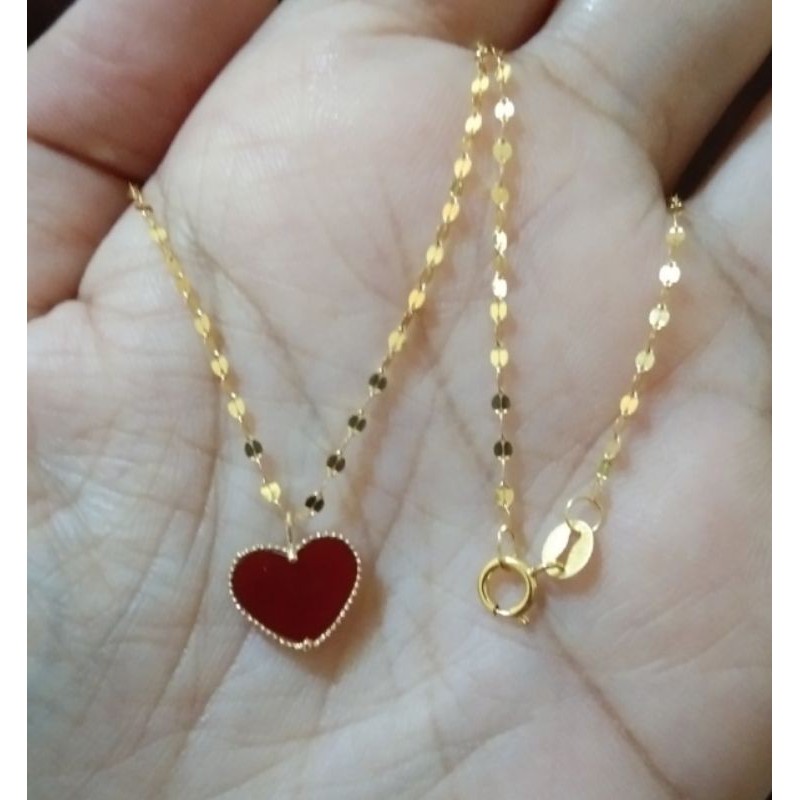 Vca best sale heart necklace