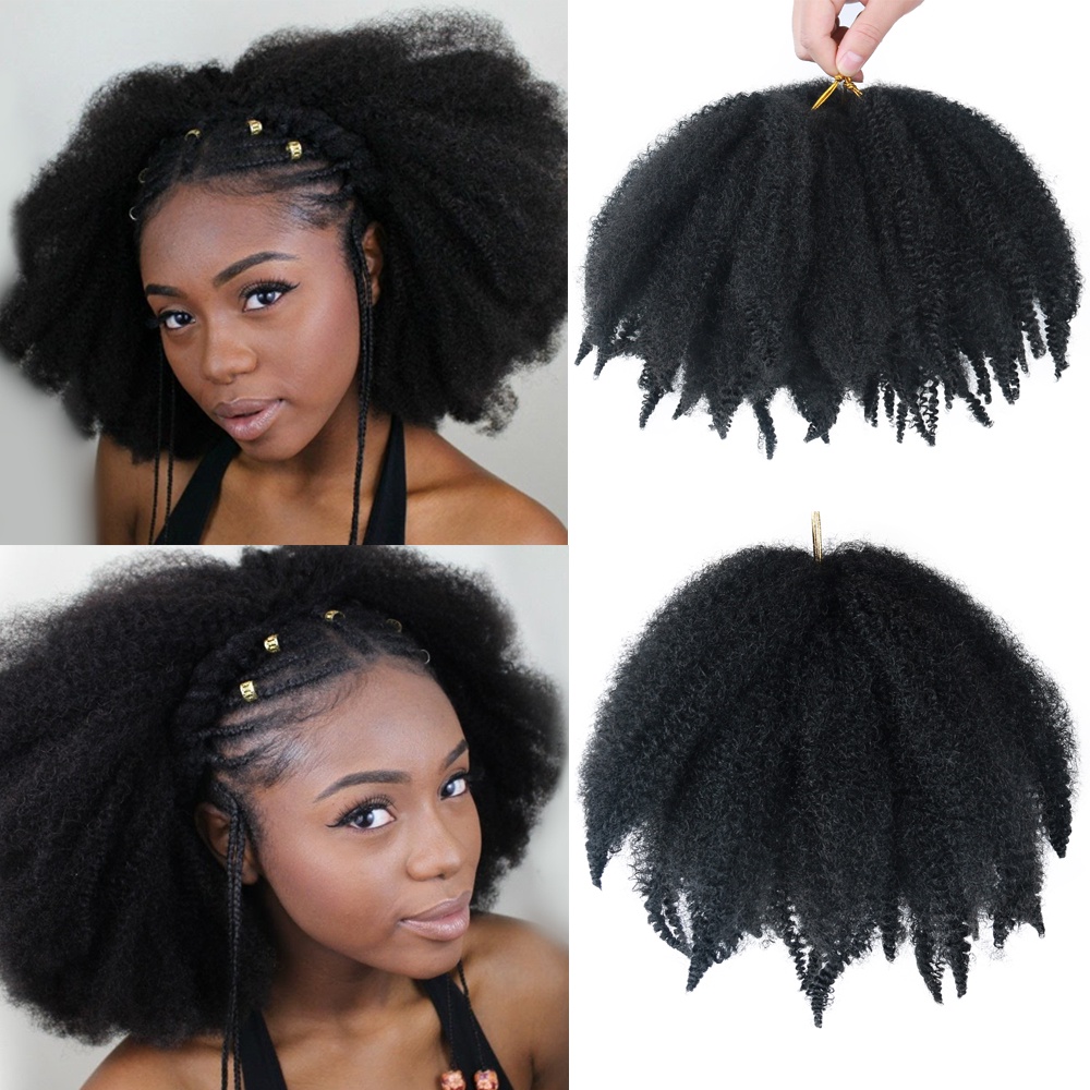 ONXY Short Marely Braids 8inch Fluffy Afro Kinky Curl Twist Crochet ...