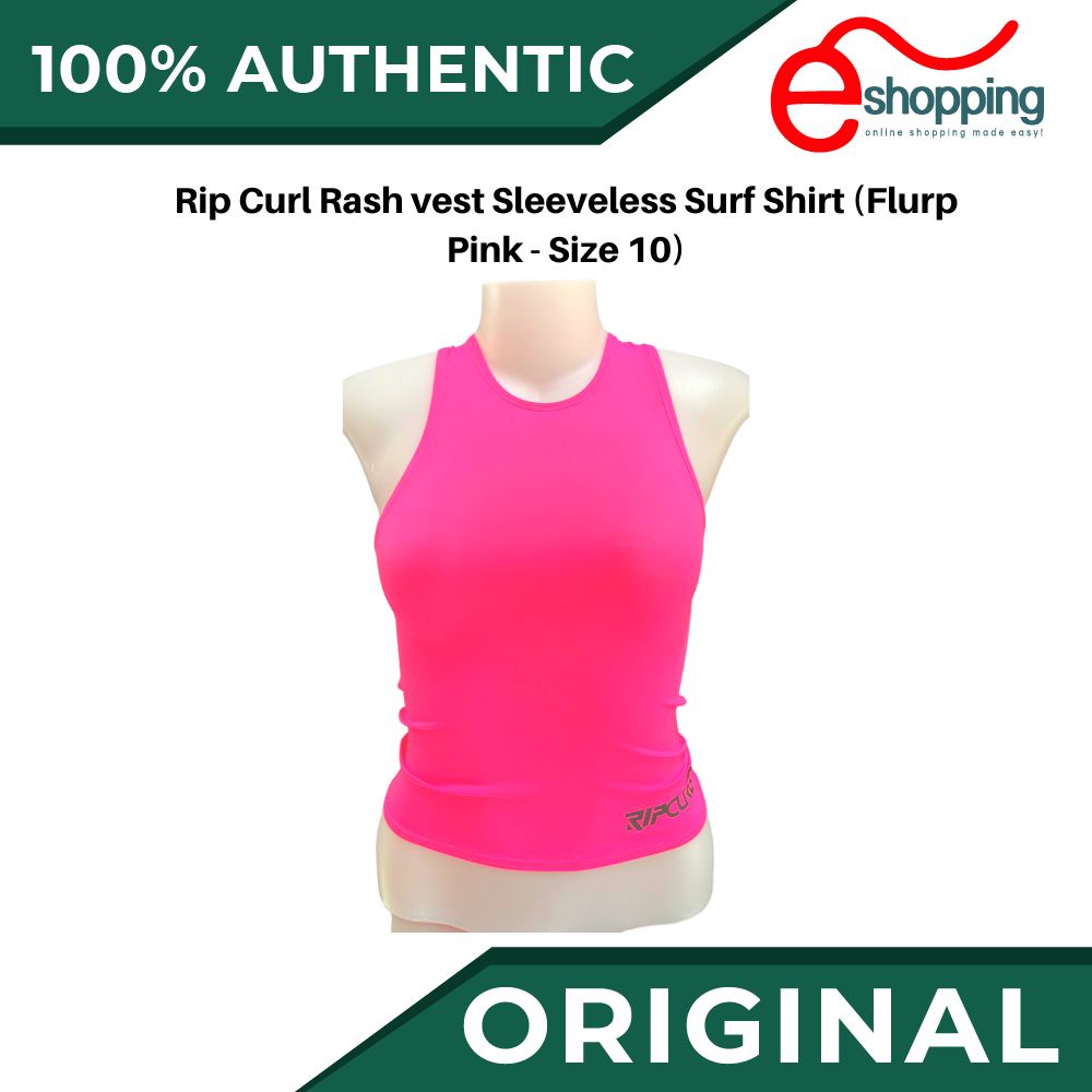 Rip Curl Rash vest Sleeveless Surf Shirt (Flurp Pink Size 10
