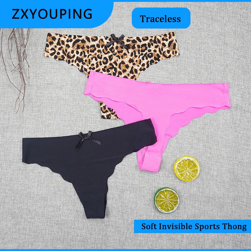 3 Pcs Set Ultra Thin Seamless G String for Women Hot Sexy Thongs Bow ...