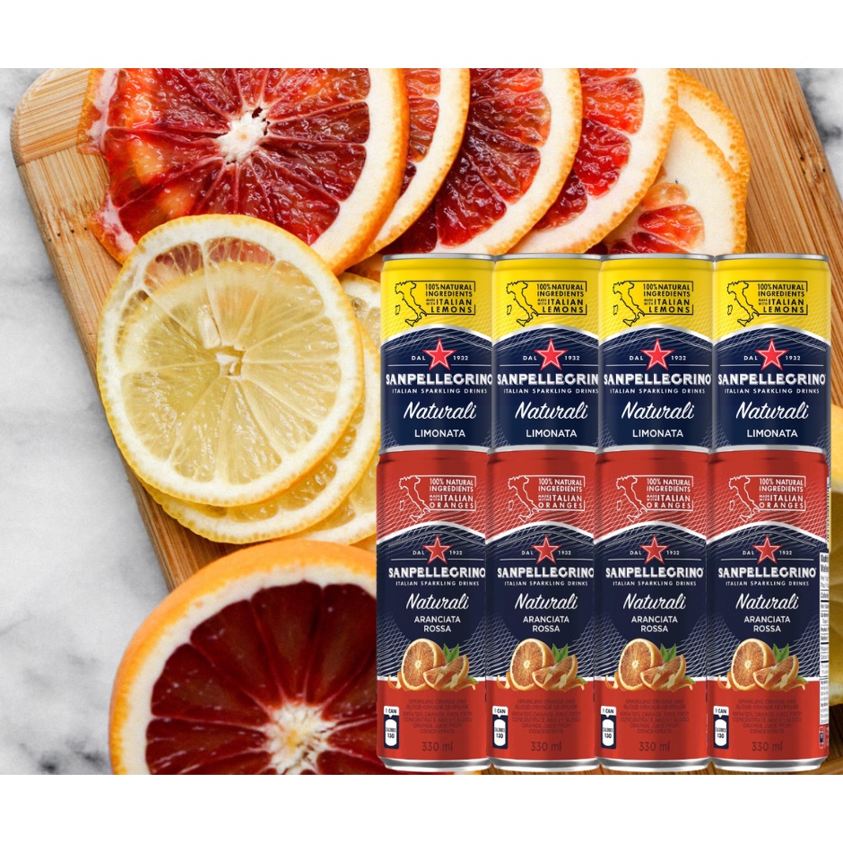 San Pellegrino 4+4 Naturali Aranciata Rossa Blood Orange + Limonata ...