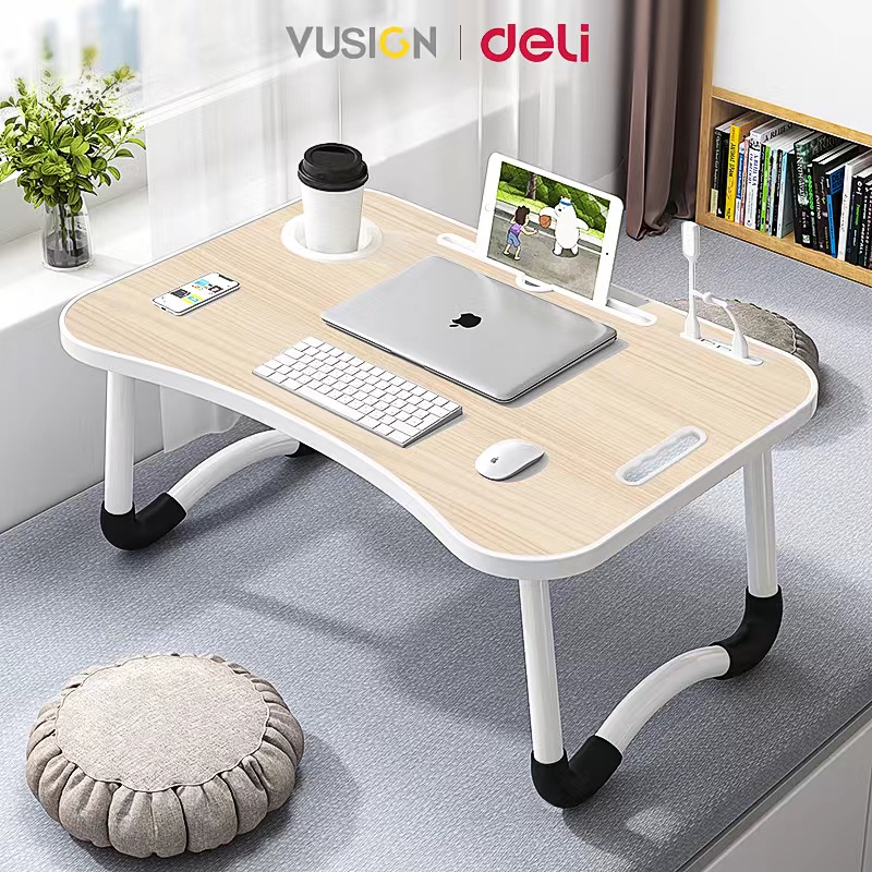 Vusign by Deli Portable Laptop Bed Table Foldable Laptop Table Mini Bed