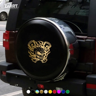 Creative Fashion Skull Racing Flame Piston Cartoon Car Stickers ...