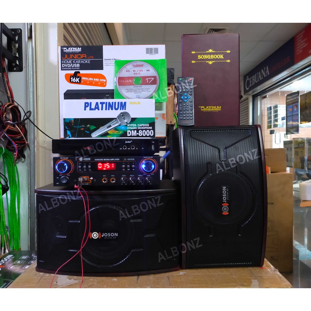 Home Karaoke Videoke Set Platinum Junior Lite + Joson JS6600B + Mic