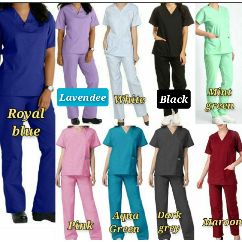 MEDICAL UNIFORM PLAIN//UNISEX(scrub suit terno)good quality katrina
