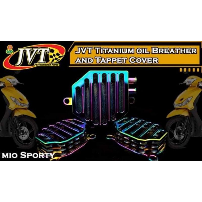 JVT Titanium Oil Breather and Tappet Cover Set for Mio Sporty Shopee