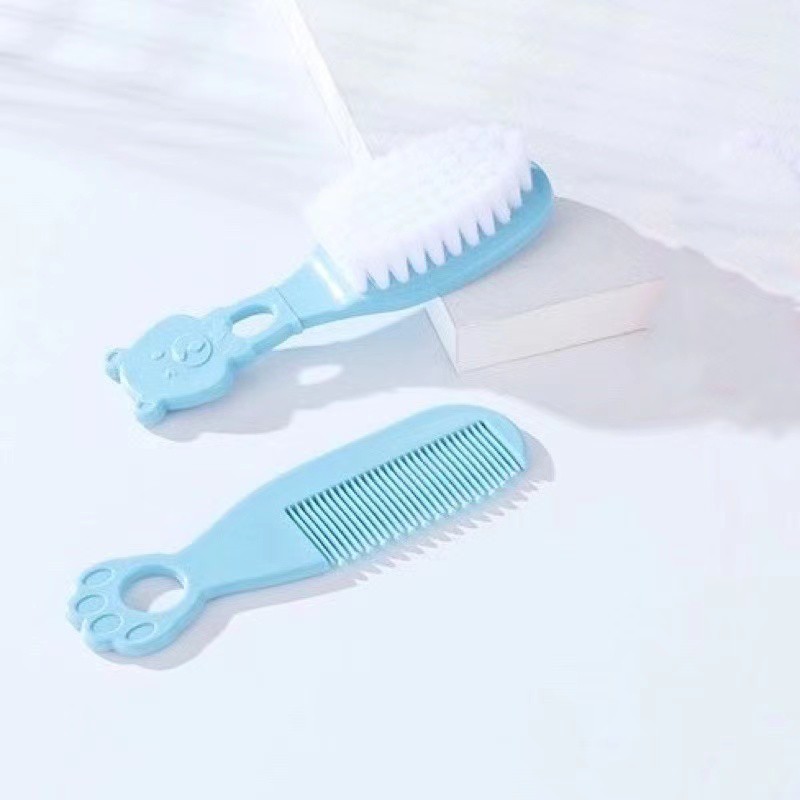 Ed Shop Baby Hair Brush Comb Set Easy To Hold And Soft-bristle Brush 