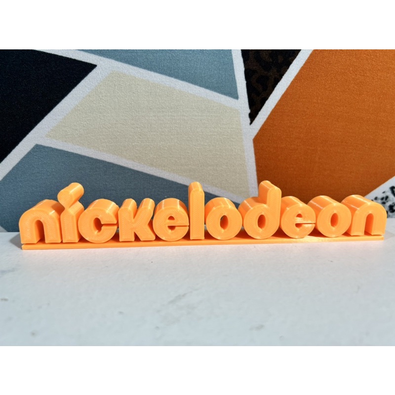 Nickelodeon Logo (3D PRINTED),Toy, gift, shelf standee/display, 3d logo ...