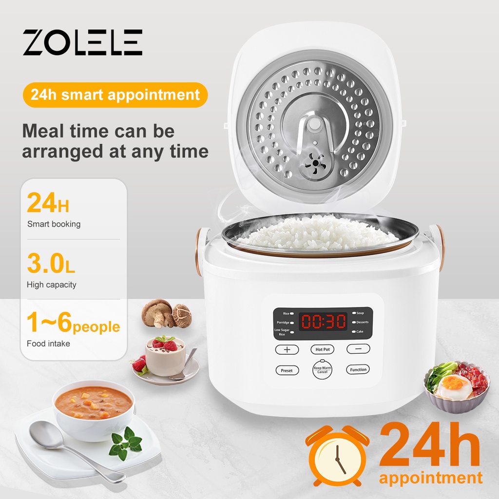 ZOLELE ZB500 Low Sugar Rice Cooker Smart Hot Pot Rice Cooker 3L Multi