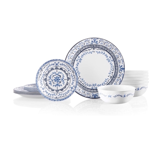 100 Authentic Corelle Portofino 18 piece Dinnerware Set Shopee