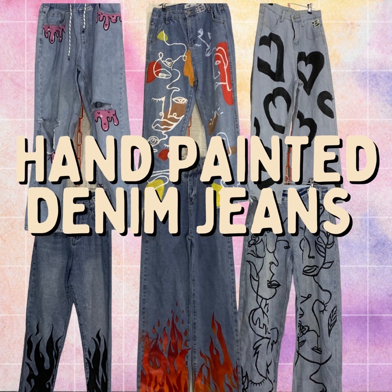 Painted pants clearance pockets