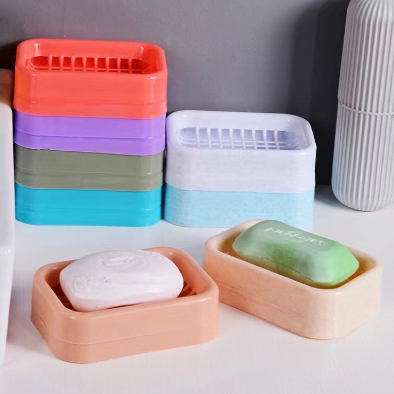 Non Slip box soap holder strain shower bathroom sink soapdish ...