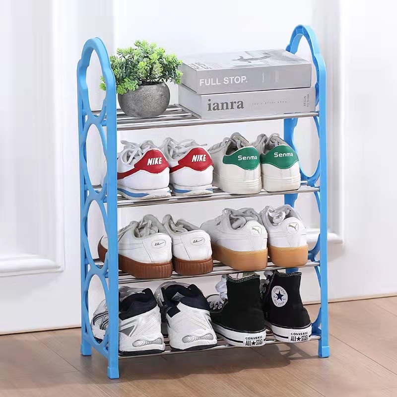 M&A PHC 4 Layer DIY Shoe Rack Open System Shoe Storage Collapsable Shoe ...