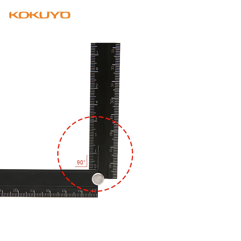 Kokuyo Metal Ruler 15/30cm Alumite Folding Ruler for Examination ...