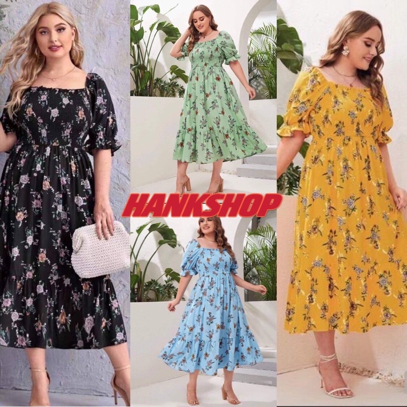 Plus Size Dress Womens Dress Casual Floral Fitted Hawaiian Boho Overlap Elegant Maxi Dress