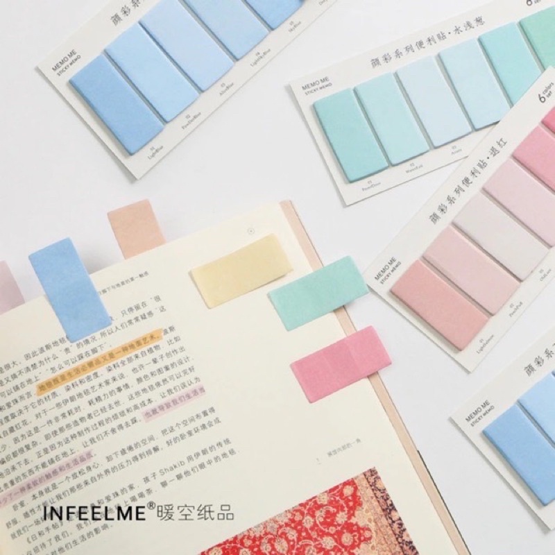 Gradient Color Sticky Note Self-Stick Note Office Memo pads | Shopee ...