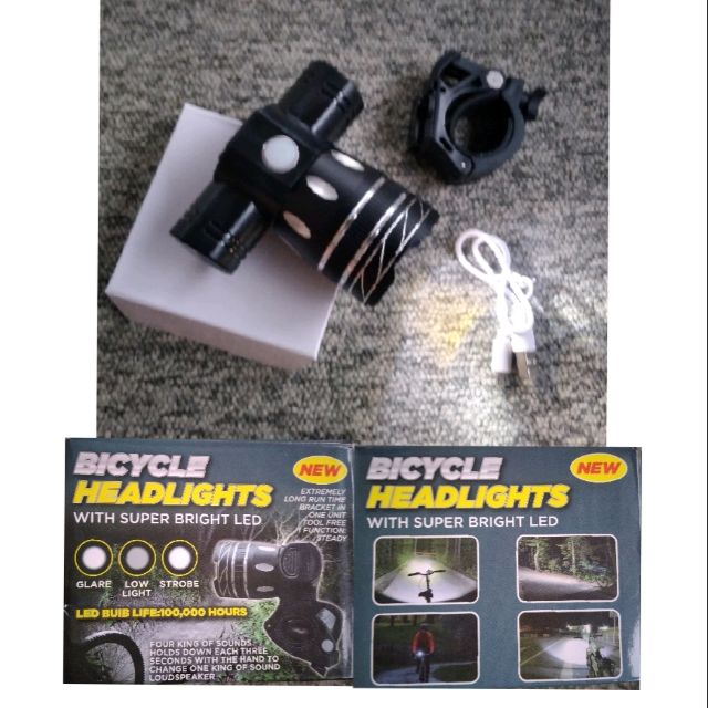 Bicycle headlights with store super bright led