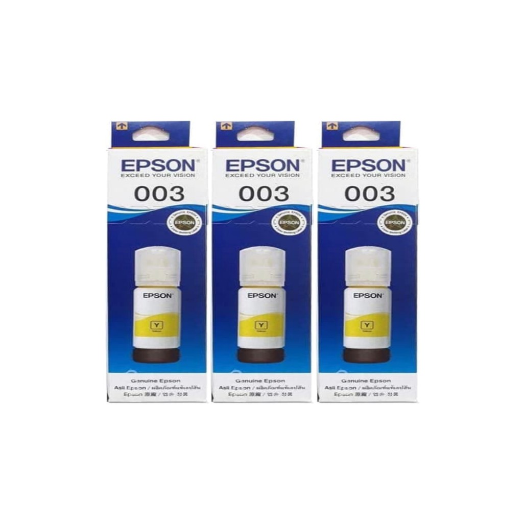 Epson 003 Yellow Original Ink Refill Bottle 65ml set of 3 Bundle