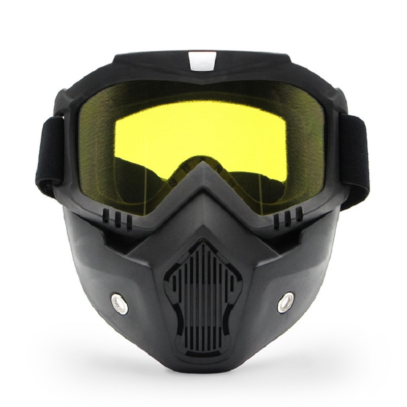 New Protective Motorcycle Face Mask Removable Open Face Half Harley ...