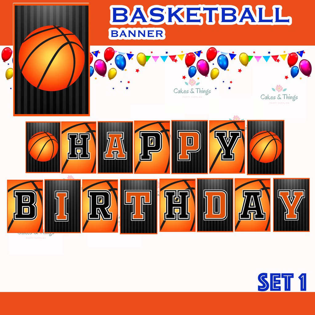 Basketball Birthday Banner 5 X 7 INCHES | Shopee Philippines