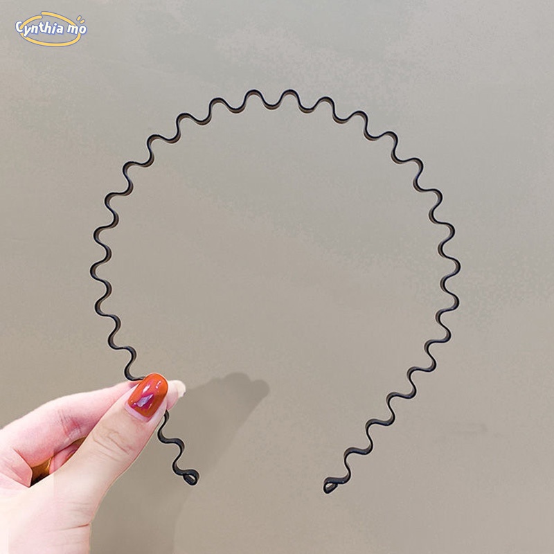 Iron Headband Wavy Hairpin Face Wash Bangs Facial Mask CM | Shopee ...
