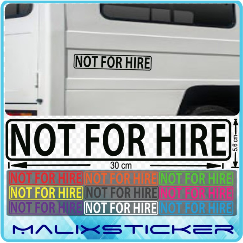 NOT FOR HIRE STICKER 2pcs | Shopee Philippines