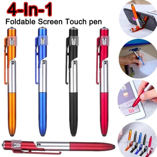 Multifunctional 4-in-1 Folding Ballpoint Pen Screen Stylus Touch Pen ...