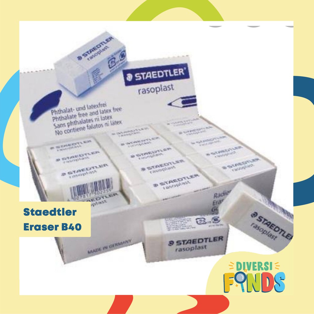 1PC Staedtler Rasoplast or Stabilo Colored Eraser Small, Medium, Large