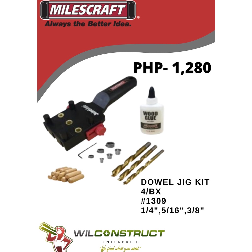 MILESCRAFT DOWEL JIG KIT(1309) Shopee Philippines