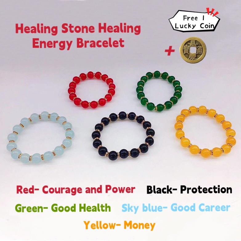 Lucky Charms Beads Bracelet Lucky Healing Stone Bracelet Feng Shui