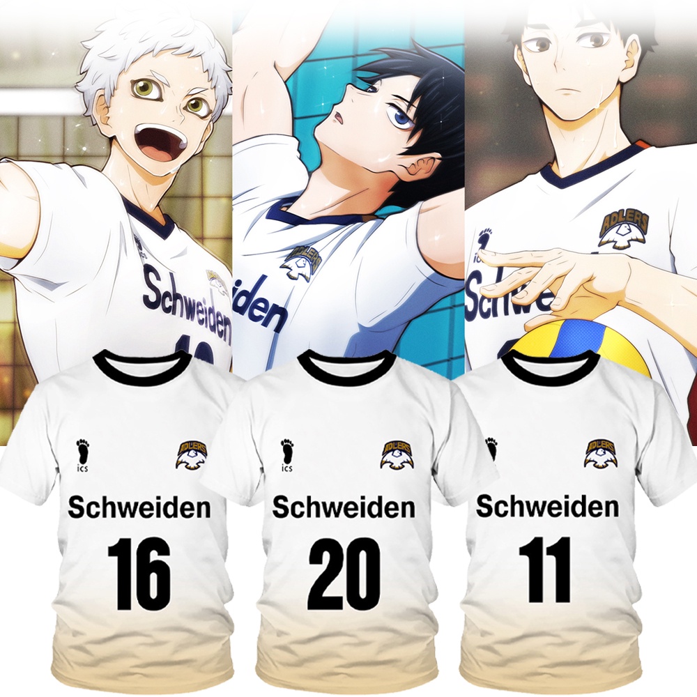 Maglietta Haikyuu!! Kageyama – T-Shirt Unisex Anime Karasuno – Casual Cotone Estate