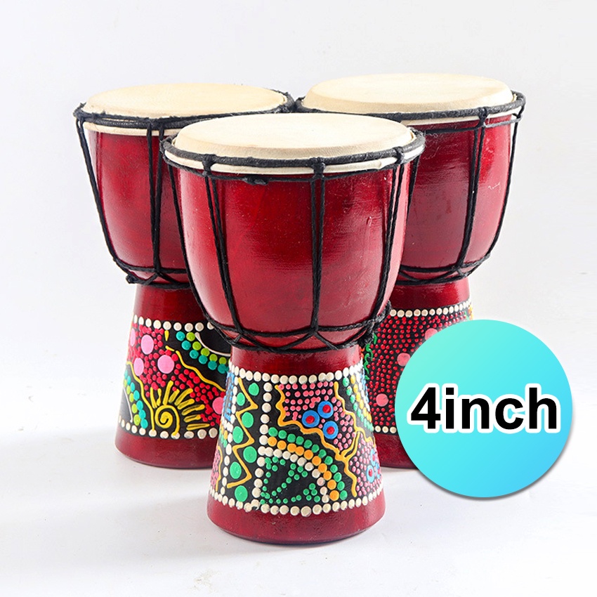 4inch Djembe Drum West African Bongo Drum For Children Early